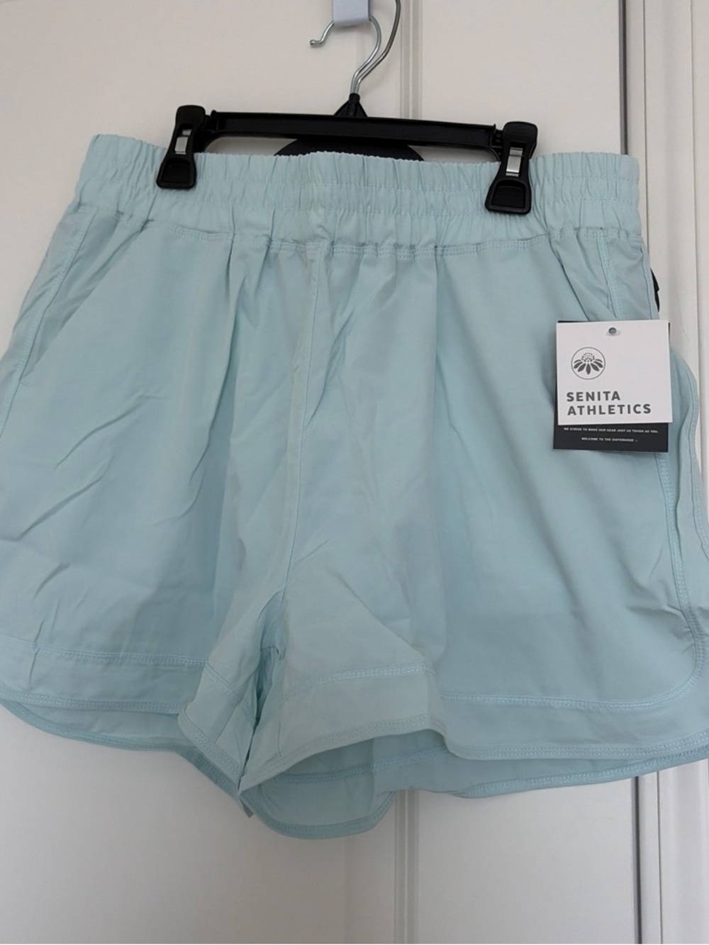 Senita Athletics Powder Blue Women's Running Shorts